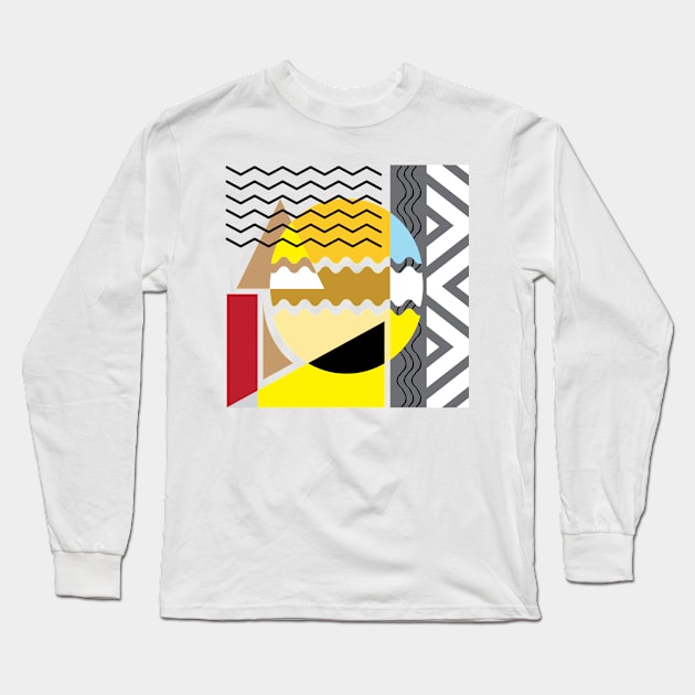 Beautiful Geometric Minimalist Abstract Long Sleeve T-Shirt by ArticArtac